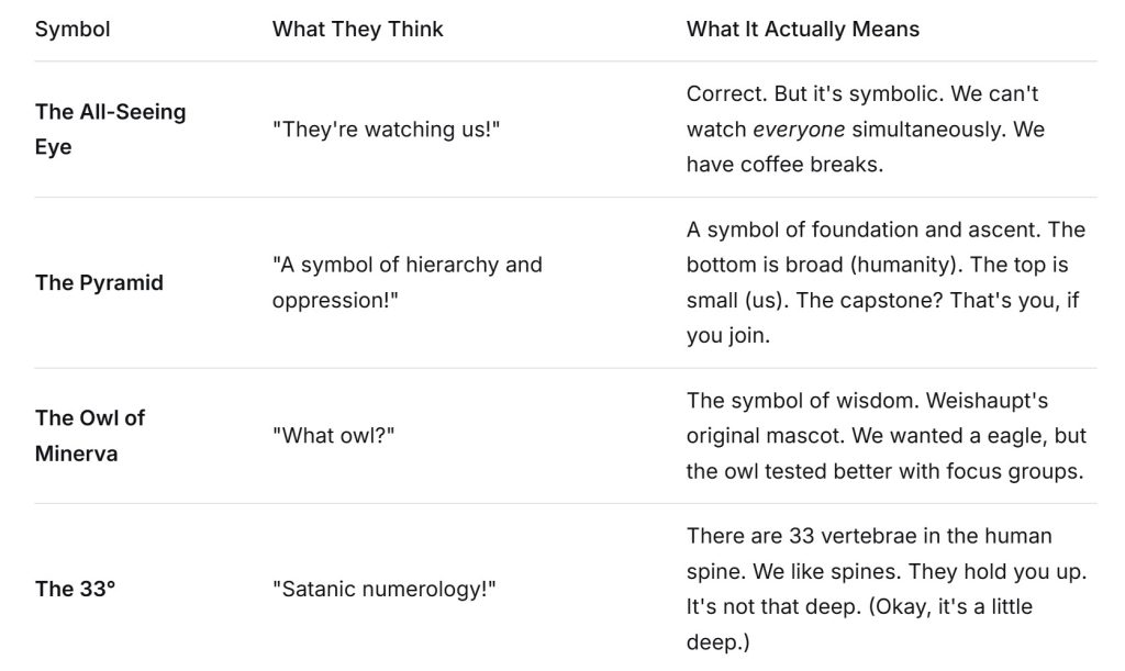 Symbol meanings chart